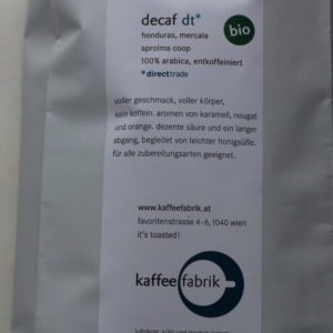 Kaffee decaf ganze Bohne