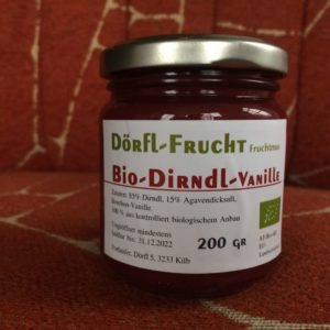 Fruchtmus Dirndl-Vanille mit Agavendicksaft