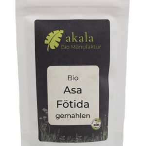 Asafoetida (Hing) gemahlen im Sackerl