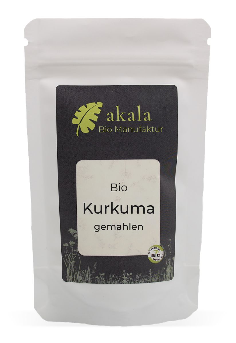 Kurkuma 'Aleppy' gemahlen im Sackerl