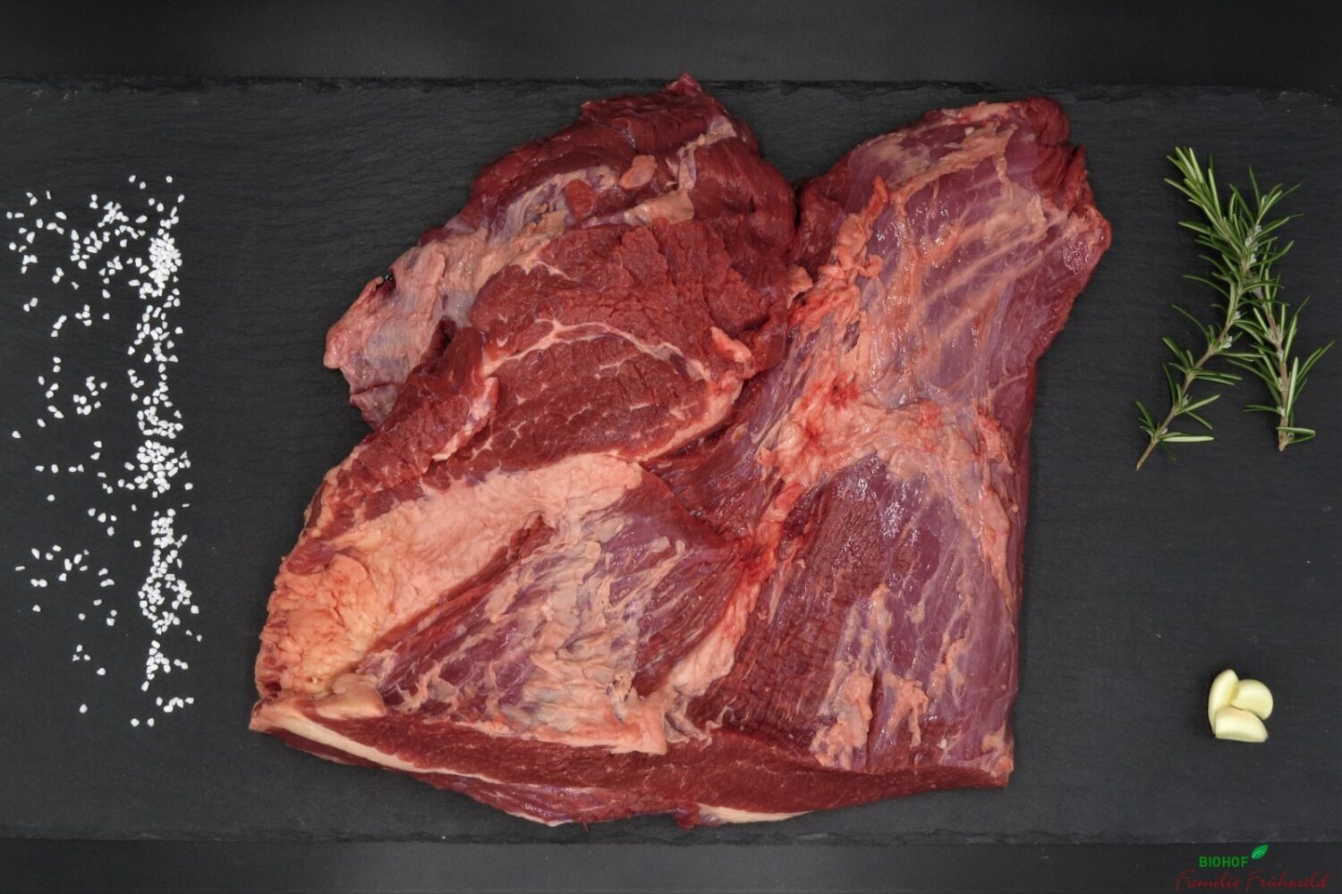Brustkern im Ganzen Verwendungszweck: für Gulasch (mager), für Suppe, zum Braten (Brisket, zum Smoken)